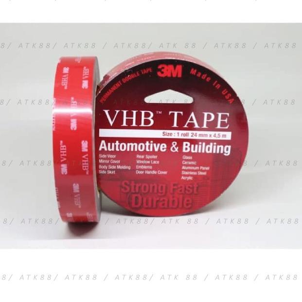 

❂ Double Tape / Perekat 3M VHB 24mm x 4.5m Merah Original ✹