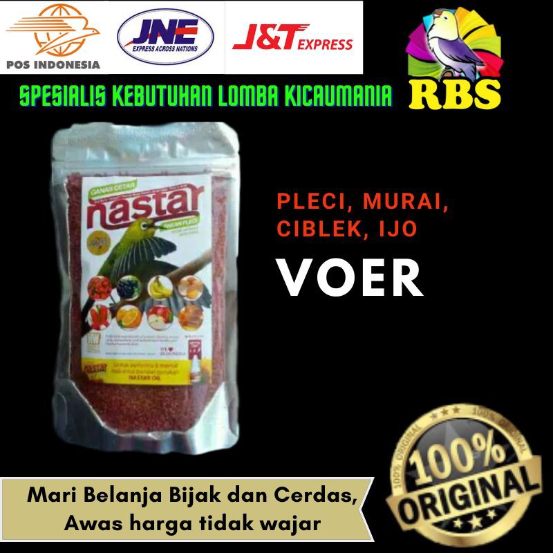 Voer pakan Nastar ganas cetar HW burung pleci murai ciblek ijo