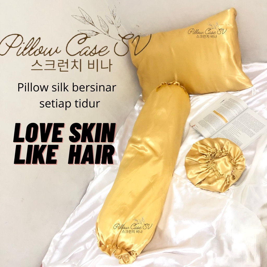 SILK SARUNG BANTAL SILK SV BASIC AESTHETIC SILK SATIN WITH PROTECTION PREMIUM PILLOWCASE SILK sarung bantal lembut kecantikan SV