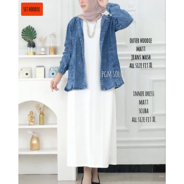 ONE SET CARDIGAN JEANS / SETELAN OUTER JEANS / SET JAKET