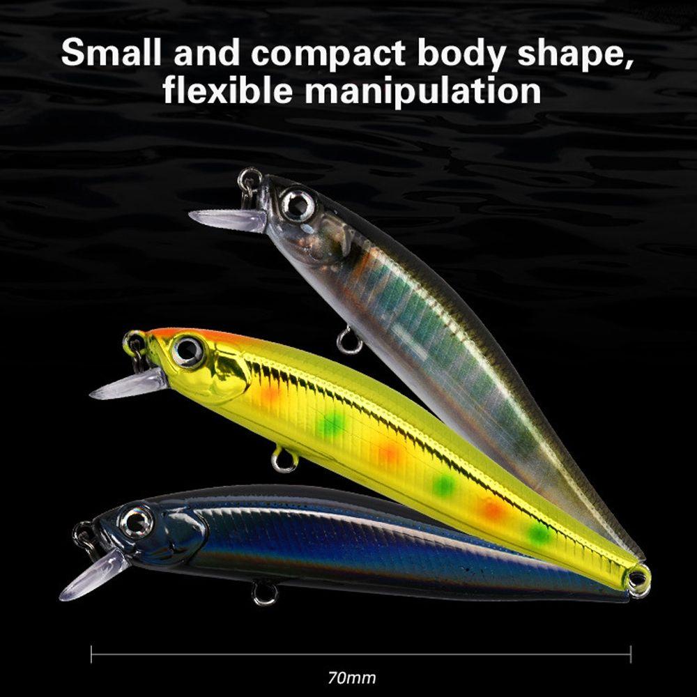 Umpan Ikan Kecil Tenggelam TOP Mini 70mm/5.5g Crankbaits Tackle Umpan Casting Panjang Bermanfaat