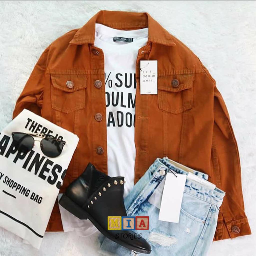 MIA STORY FASHION Jaket Mustard Keren Jaket Wanita Warna Cantik Jaket Fashion Terkini