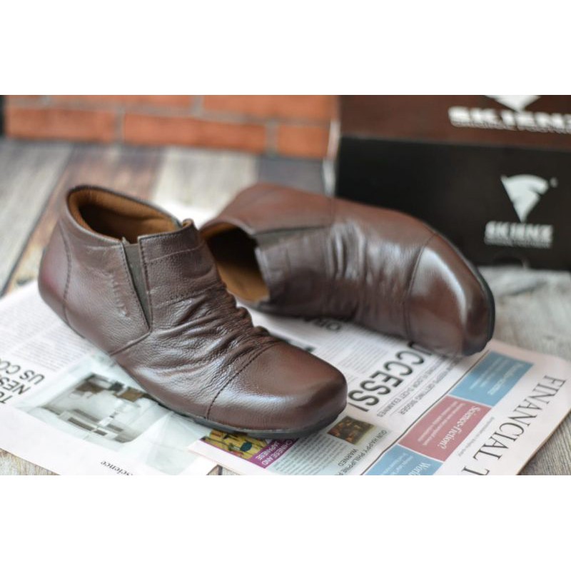 Sepatu casual pria original SKIENZ PLASMA MOCASIN Kulit