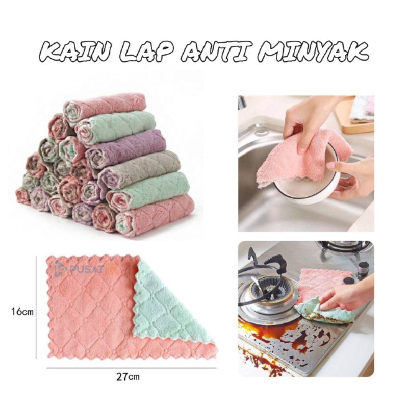 Lap Tangan Lap Dapur Lap Anti Minyak Micro Fiber