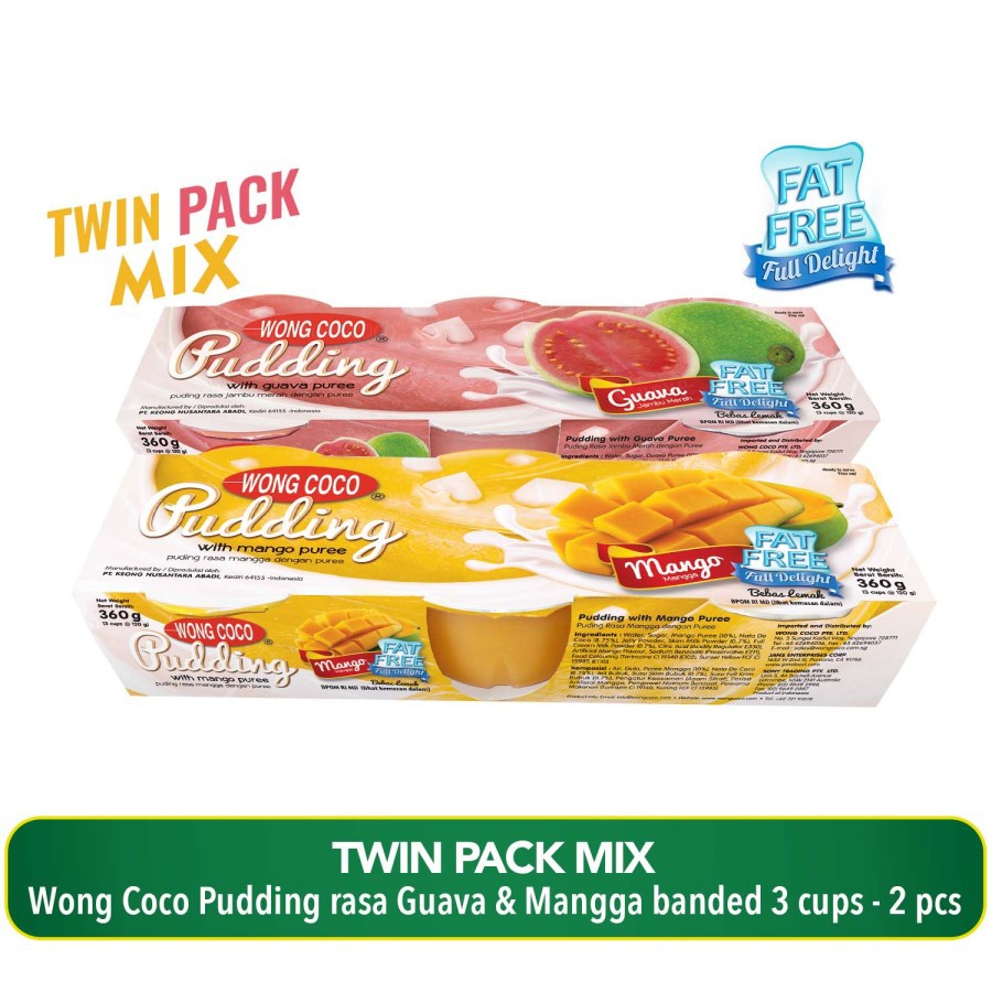 

TWINPACK MIX - Pudding 120gx3 Banded Guava & Mangga