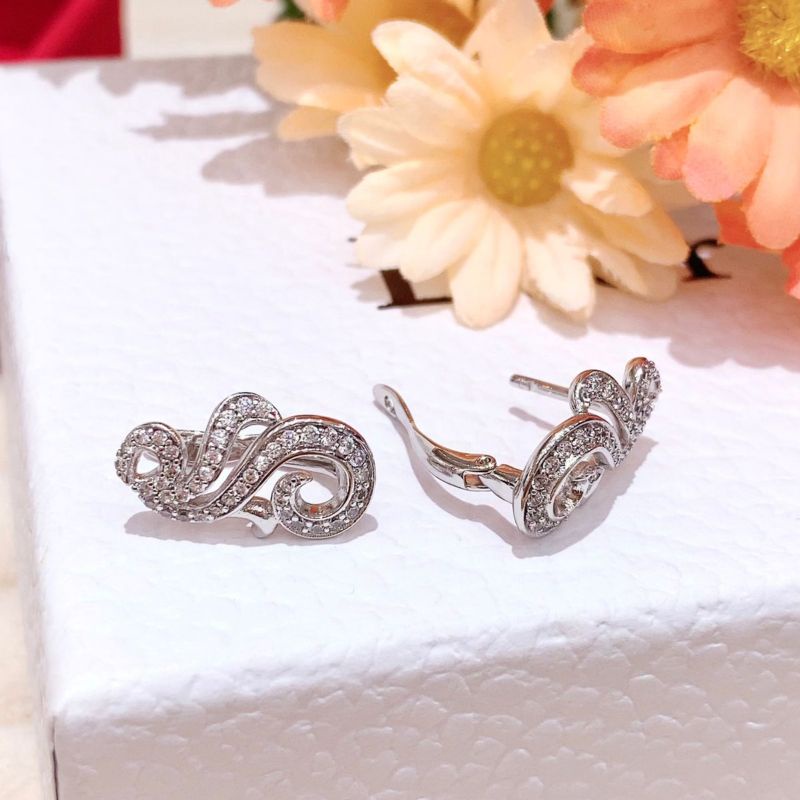 Anting Silver925 Perak mata kilau Premium Quality anti karat anti alergi 0195  earring silver925