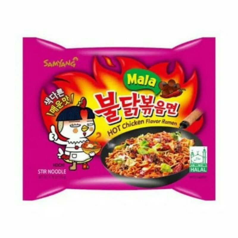 

samyang mala hot chicken ramen 135gr / mi instan goreng rasa ayam pedas