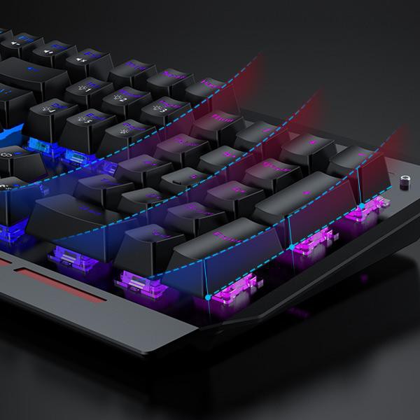Gamen Mechanical Gaming Keyboard Titan Black Black Original - Garansi 1 Tahun RGB Switch - Rainbow 2
