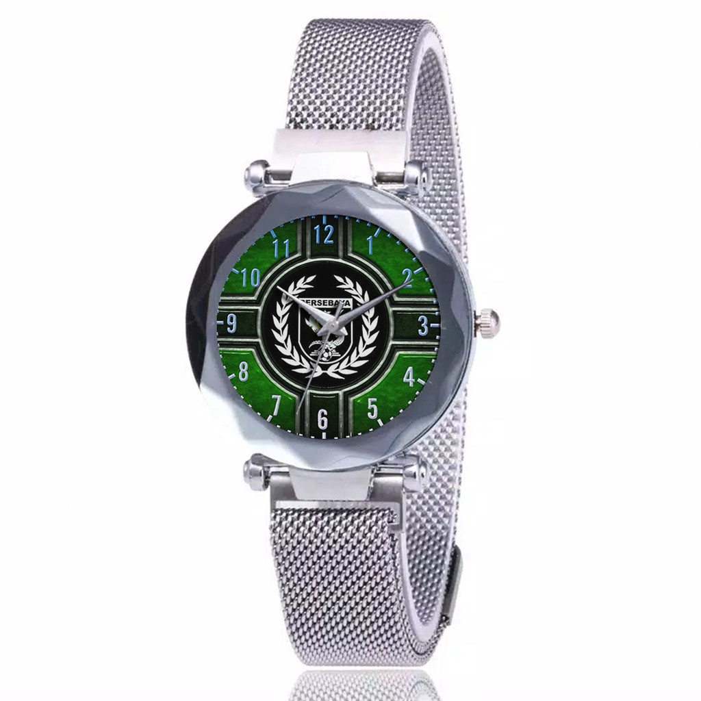 Jam Tangan Wanita Custom - Bonita PERSEBAYA MOTIF 7 Free Box &amp; Batre Cadangan