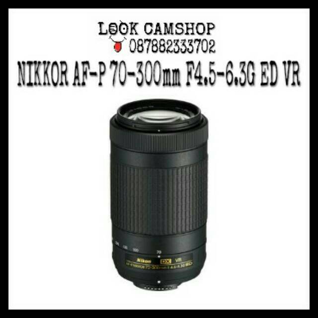 LENSA TELE ZOOM KAMERA DSLR NIKON NIKKOR AF-P 70-300mm 70-300 F4.5-6.3G ED VR FOR D3300 D3400 D5300