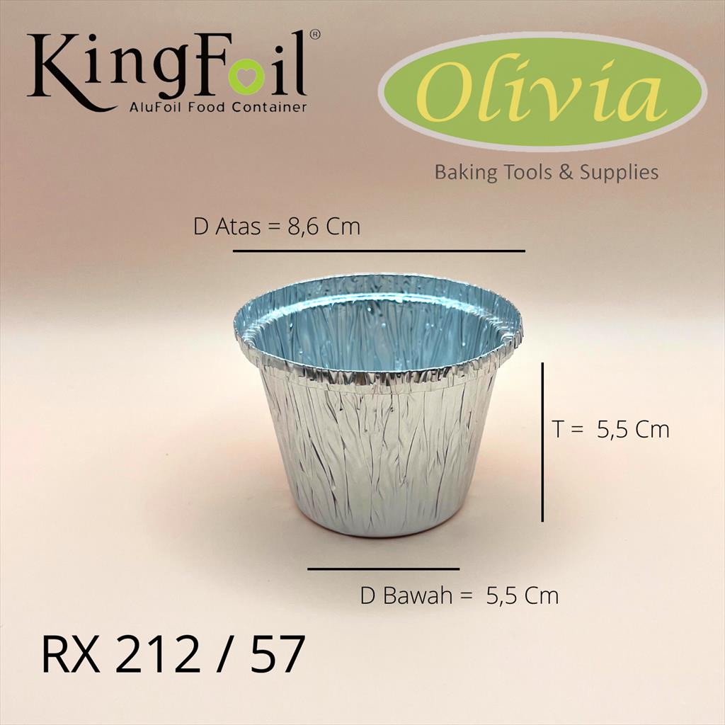 Wadah / Cup Alumunium Foil Bulat RX 212 + Tutup