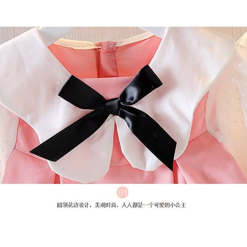 Dress Anak perempuan import pita Balon kualitas Premium K58