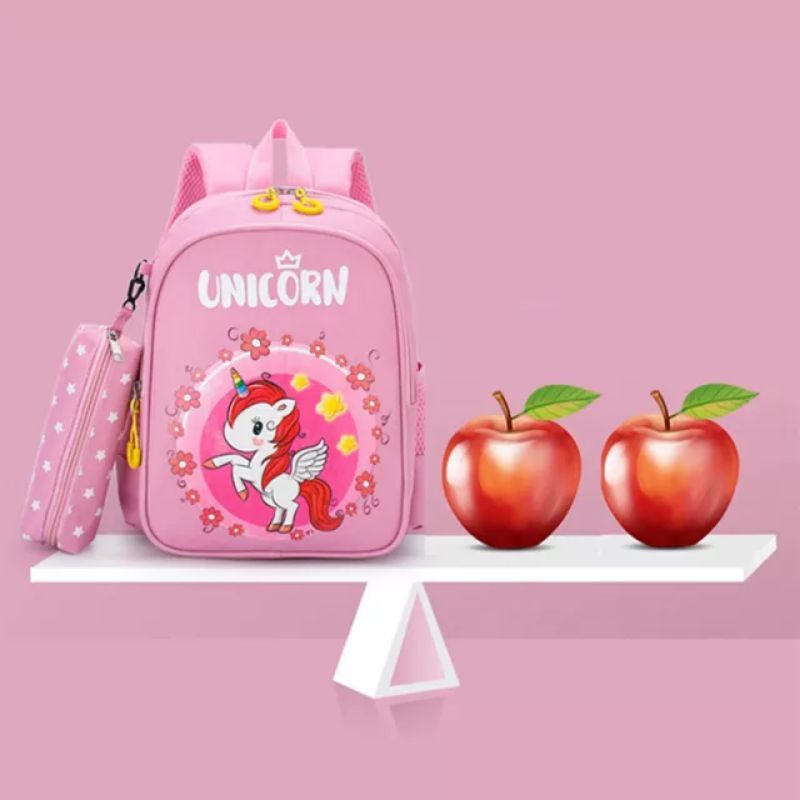 Tas Ransel anak sekolah unicorn Free gantungan Ransel anak perempuan karakter