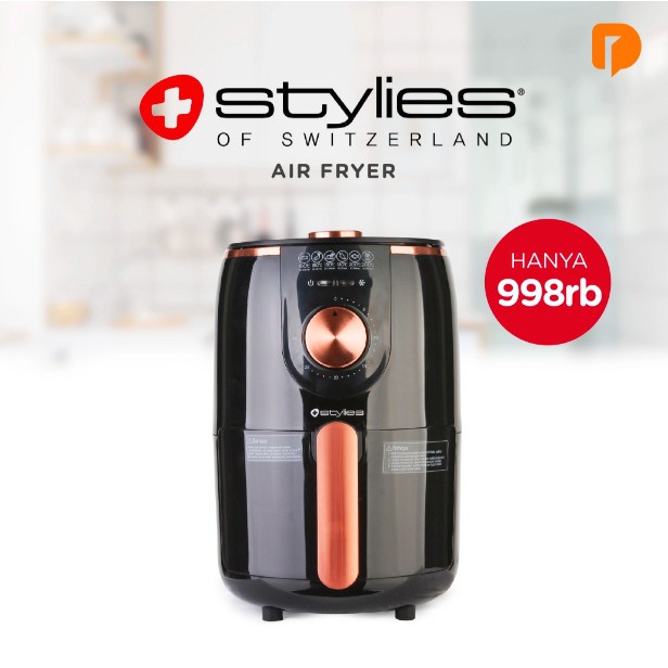 Stylies Air Fryer Alat Masak Dapur Penggorengan Bahan Teflon