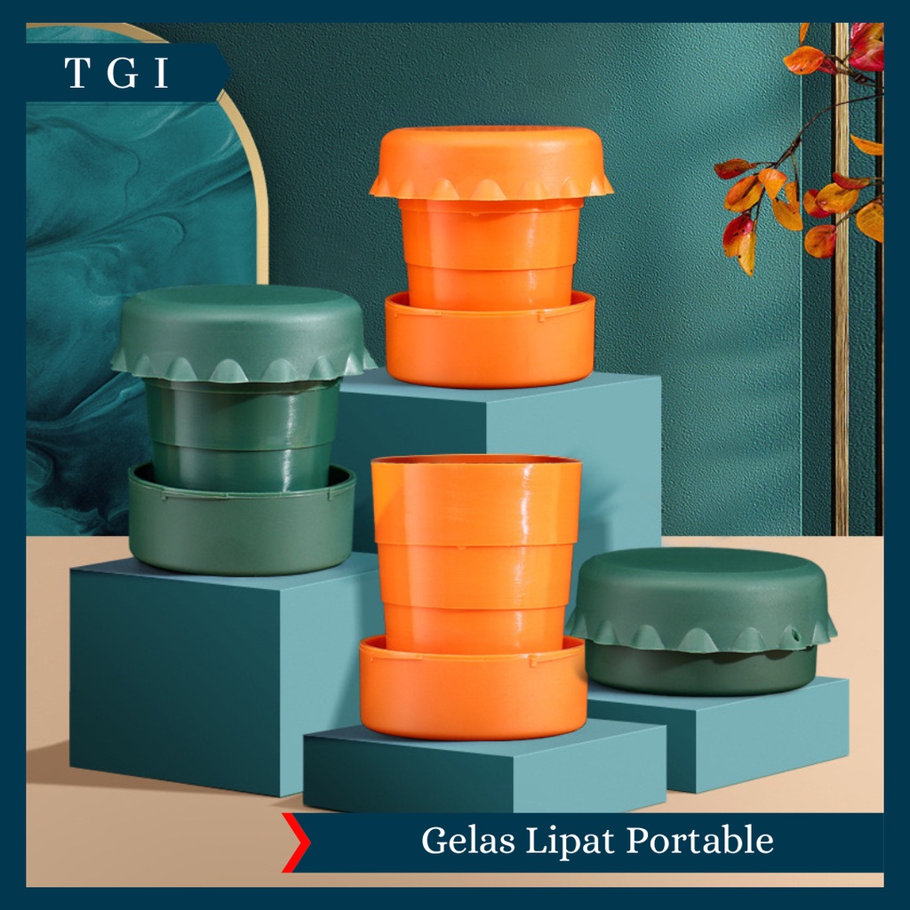 TGI - GELAS LIPAT FOLDABLE CUP / CUP PORTABLE CUP TRAVEL / GELAS LIPAT SERBAGUNA / GELAS TRAVEL / GELAS MULTIFUNGSI / GELAS UNIK