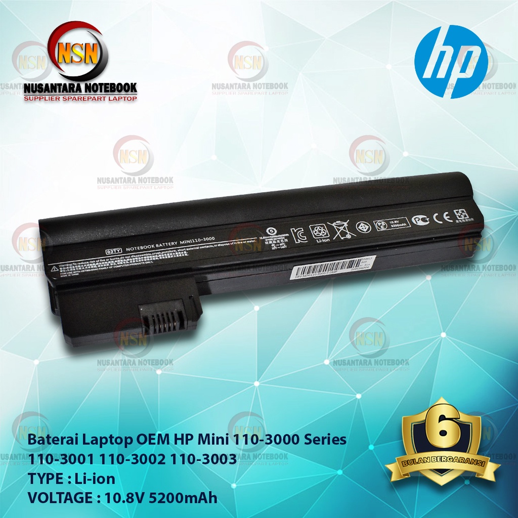 Baterai HP Mini 110-3000 Series 110-3001 110-3002 110-3003 OEM Battery