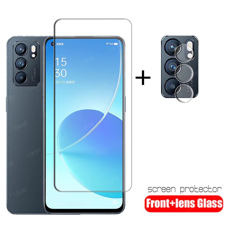 Full Screen Tempered Glass Oppo Reno 6 4G Free Glass Camera