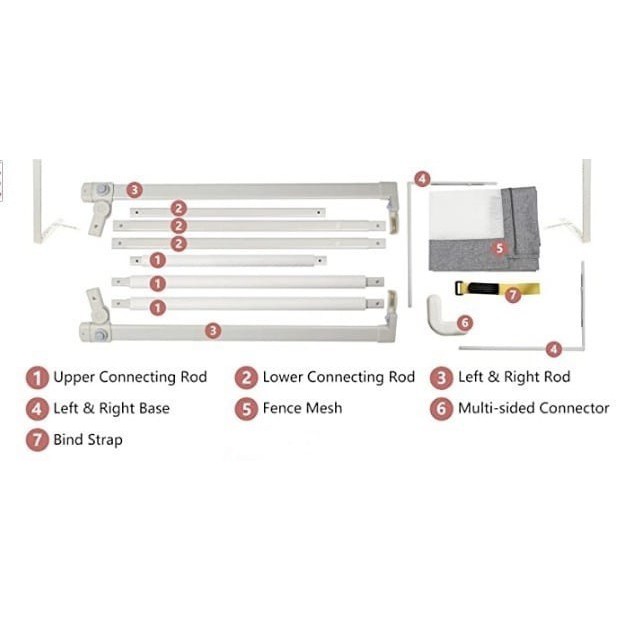 KURU Baby Bedrail 200cm 180cm 160cm Pembatas Pengaman Pagar Kasur Ranjang Bed Rail