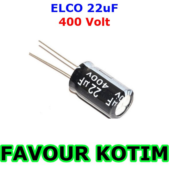 ELCO ELKO 22UF 400V ELECTROLYTE CAPACITOR KAPASITOR FVKOTIM