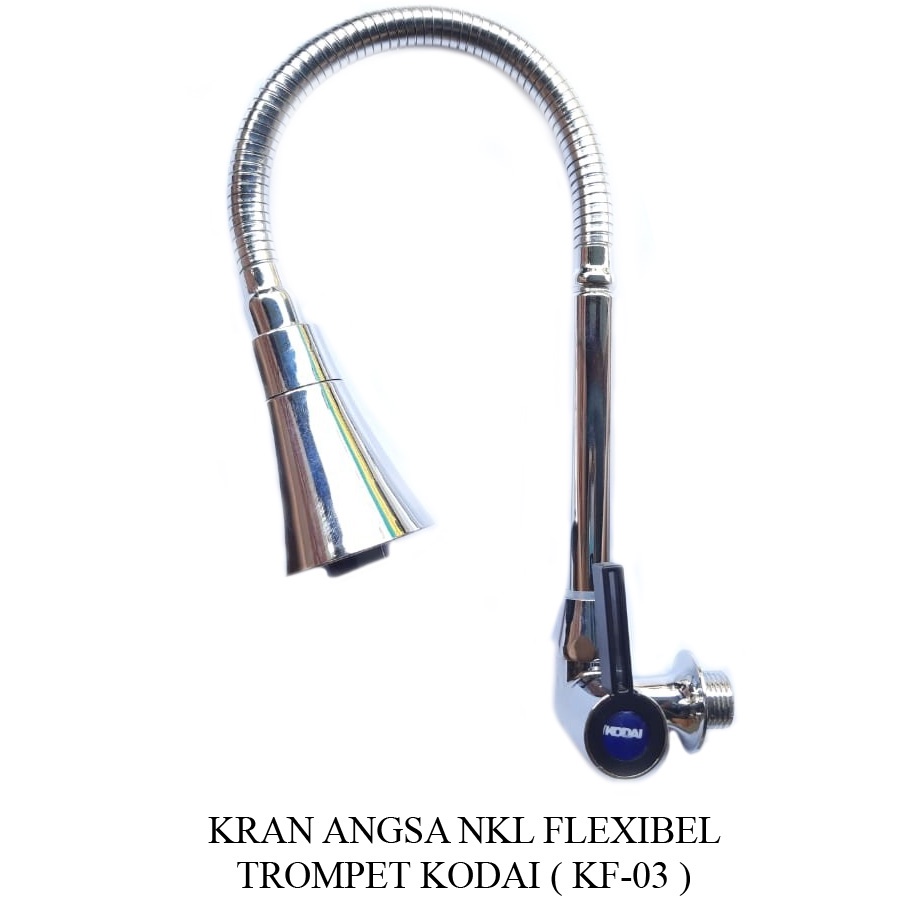 Kran Air Angsa Fleksibel Tembok - Wastafel Terompet Kodai