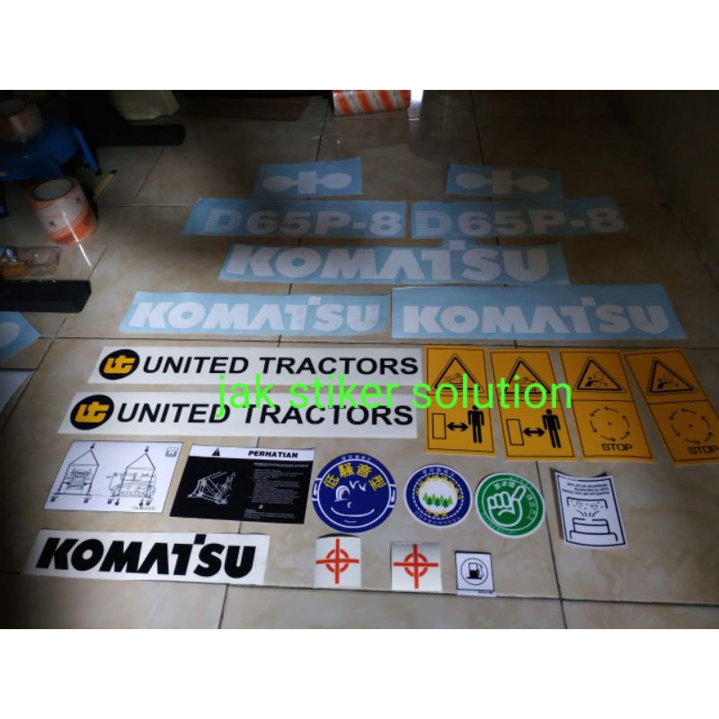 Stiker Dozer Komatsu D65P-8 Sticker Alat berat