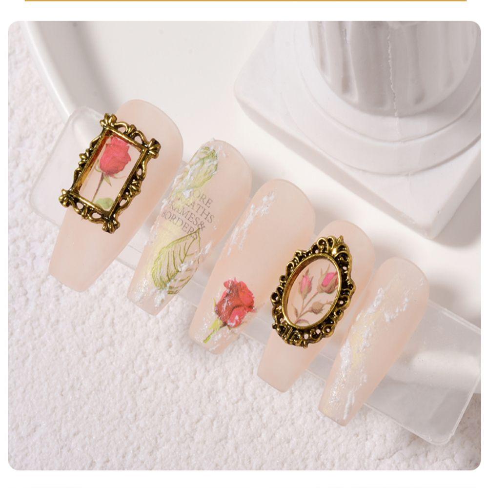 Mxbeauty 3D Nail Art Perhiasan Fashion Indah Berongga Manicure Aksesoris Dekorasi Patch Bingkai Foto DIY Nail Art Charms