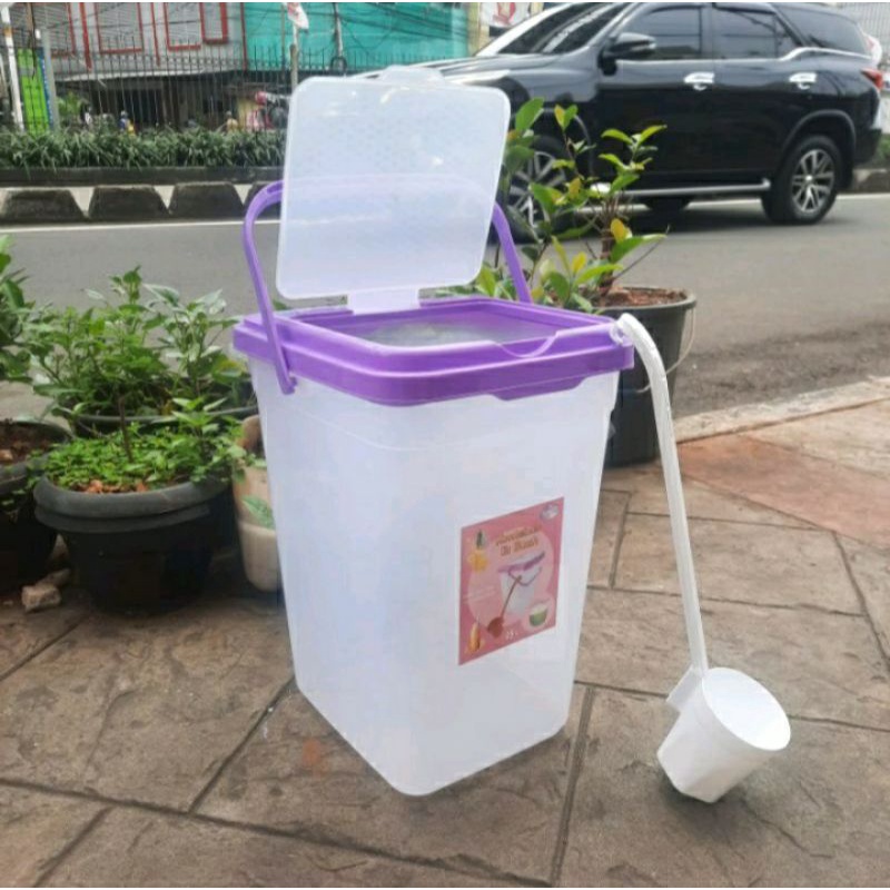 AQUARIUM ES BUAH + GAYUNG UKURAN 15 &amp; 25 LITER/TOPLES/CONTAINER ES KELAPA/ES BUAH(TOPLES ES BUAH LOVENIA)