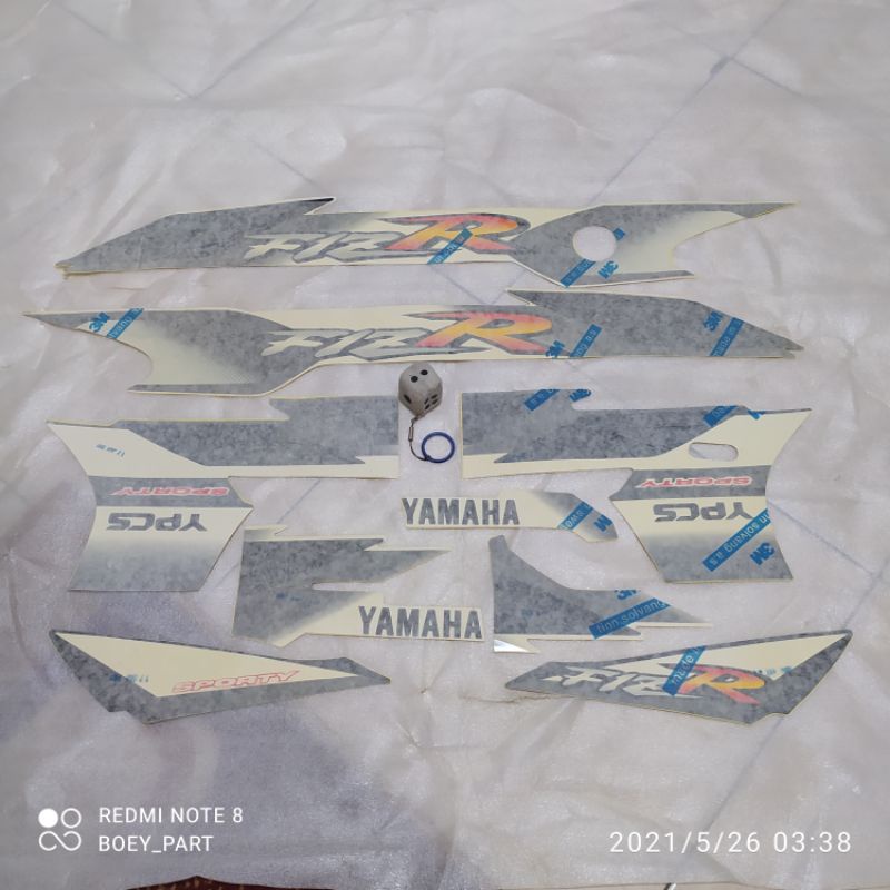 Striping sticker stiker f1zr fizr hitam putih 2001 nos original 3m