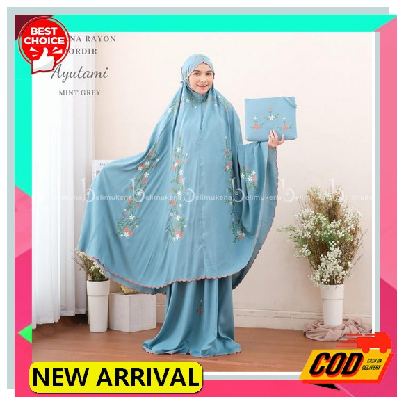 Mukena Dewasa Lucu Traveling Kerut Kening Best Seller Mini O9Q8 Tali Belakang Adem Lasercut Polos Ba