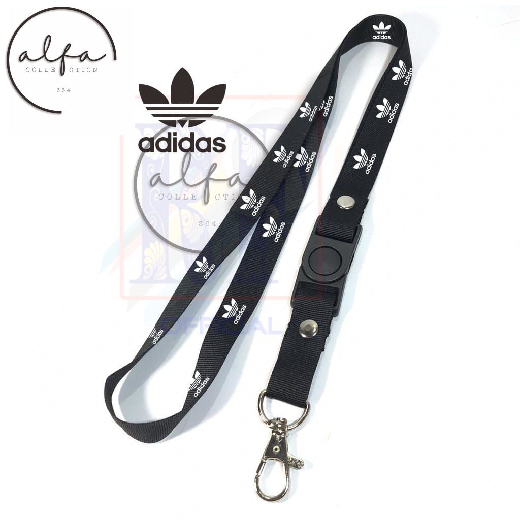 

Gantungan kunci Adidas flower tali lanyard gantungan leher id card name tag