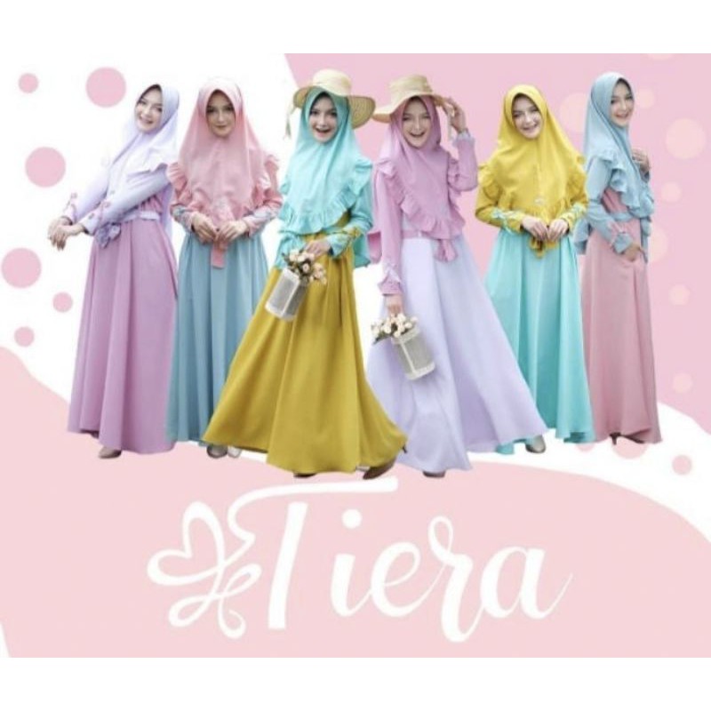 SET TIERA GAMIS + KHIMAR PREMIUM ORIGINAL BY MARWAH HIJAB