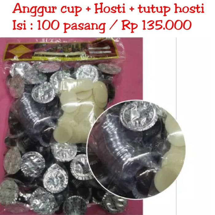 

Anggur cup hosti roti perjamuan kudus murah baru laris