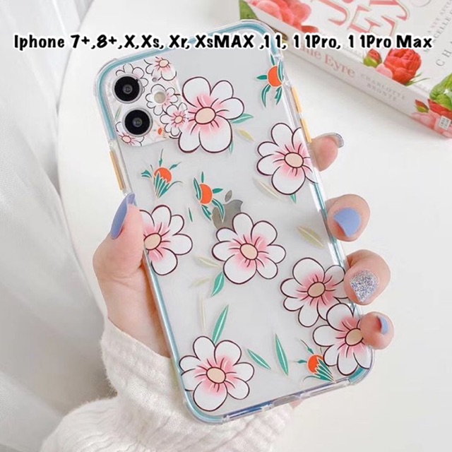 Floral white Flower Case Iphone 7plus 7+ 8 plus 8+ X Xs Xr XsMAX 11 11pro 11promax 11 pro max