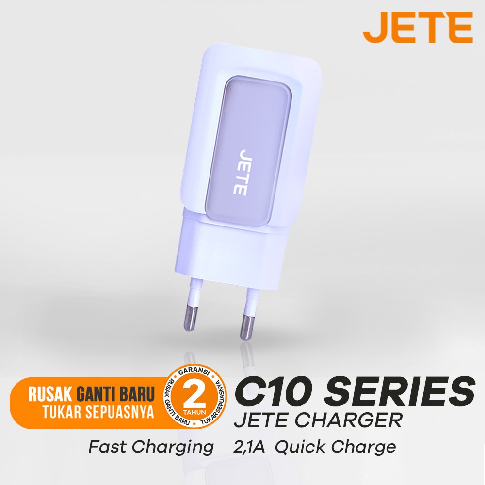 Charger Quick Charge Dual Output JETE C10  - Garansi Resmi 12 Bulan