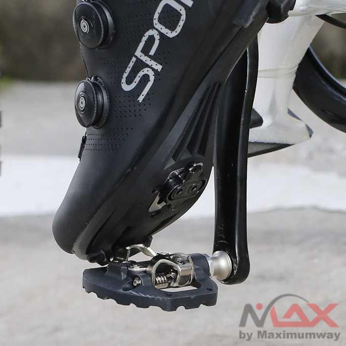 LANNIU Sepatu Pedal Sepeda Self-Locking 2PCS for Shimano LOOKE - B08Y Warna Hitam