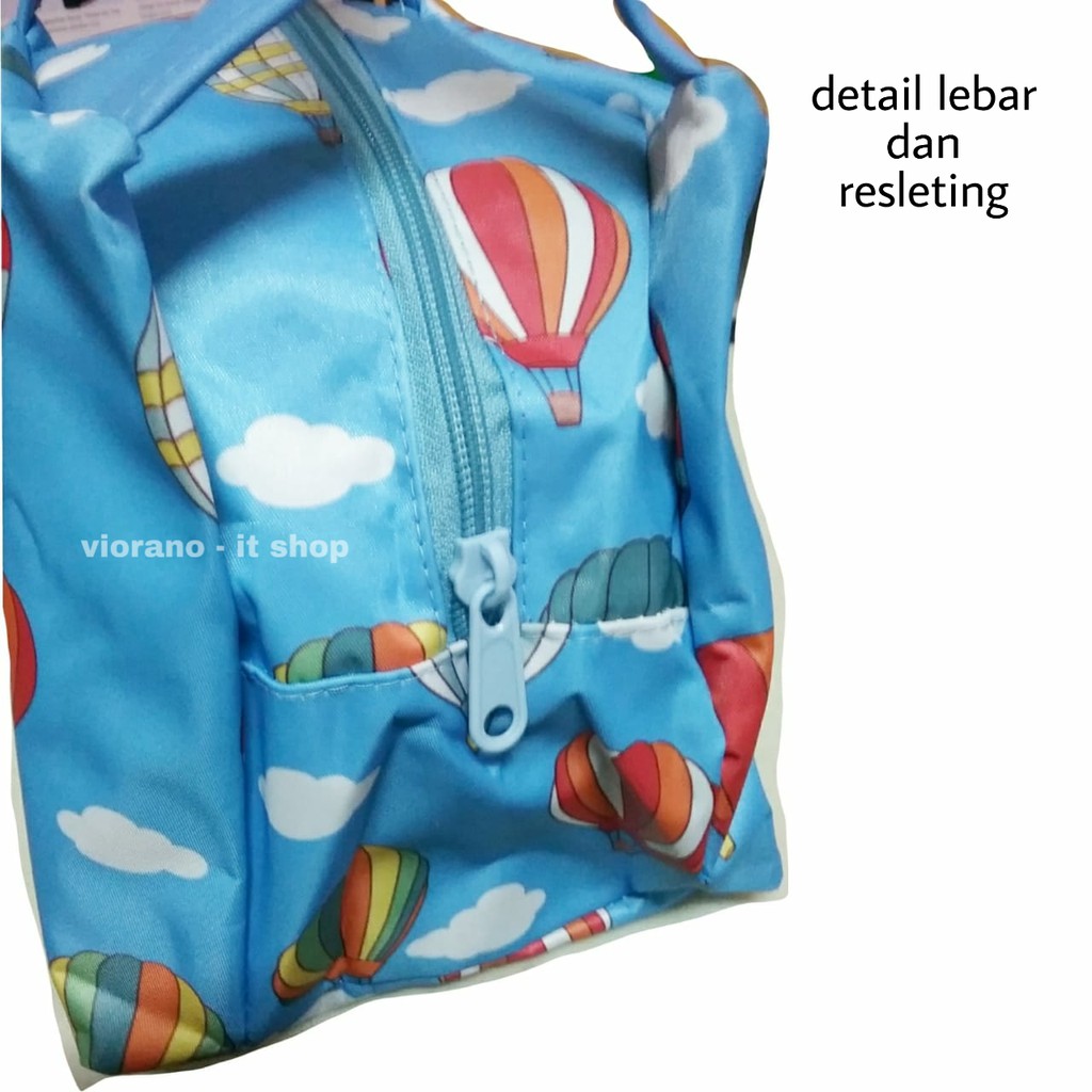 Tas Bekal Anak Motif Karakter Tas Piknik Anti Air Cooler Lunch Bag Perlengkapan Bekal Anak Goodiebag