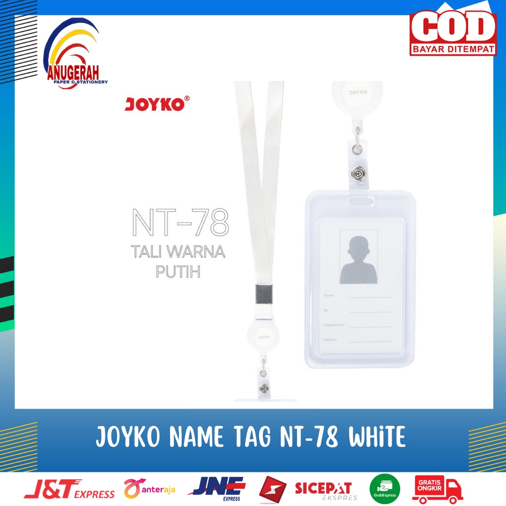

Name Tag/Tanda Pengenal /Gantungan Kartu Nama Joyko NT-78 (PCS)