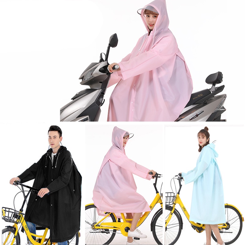 RA 01 Rain Coat Jas Hujan Poncho Kancing Reseleting Motor Anti Basah Unisex