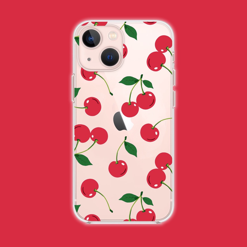 Casing Cherry Softcase iphone 13 iphone13pro max Custom Nama Gambar Samsung Oppo Xiaomi Vivo Oppo Realme Huawei