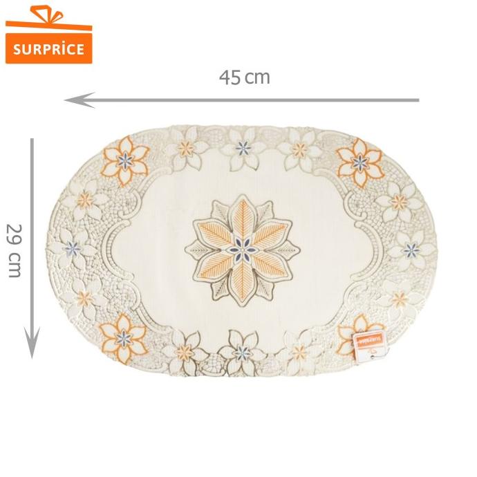 Taplak Meja Oval / Tatakan Piring Meja Makan / Alas Piring Tahan Panas