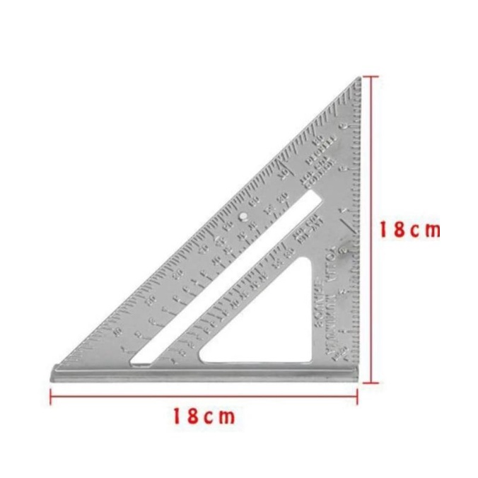 

Produk Terbaik] Penggaris Siku Segitiga almunium 7 inch