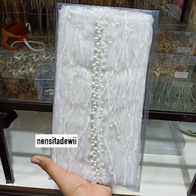 KERUDUNG PENGANTIN VEIL MUTIARA VARIASI AKAR