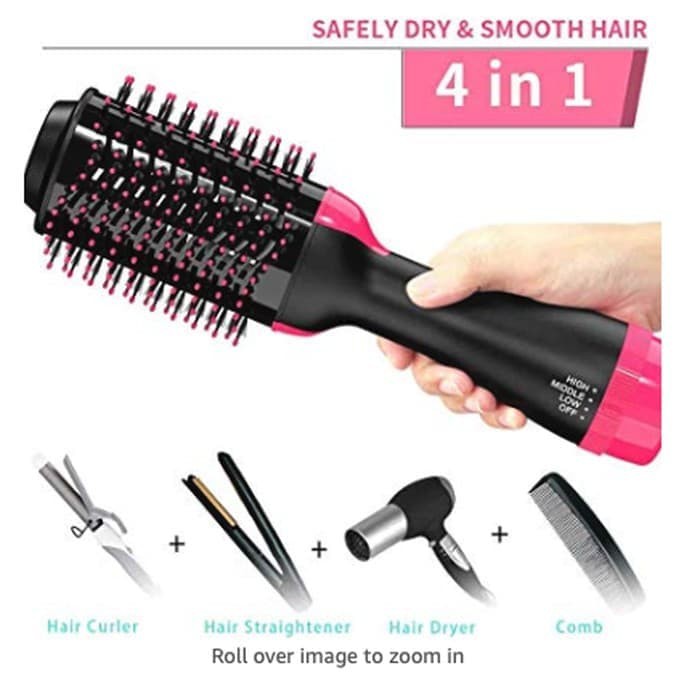 Blow dryer 5 in 1 sisir catok keriting lurus hair curly straightener comb babylis