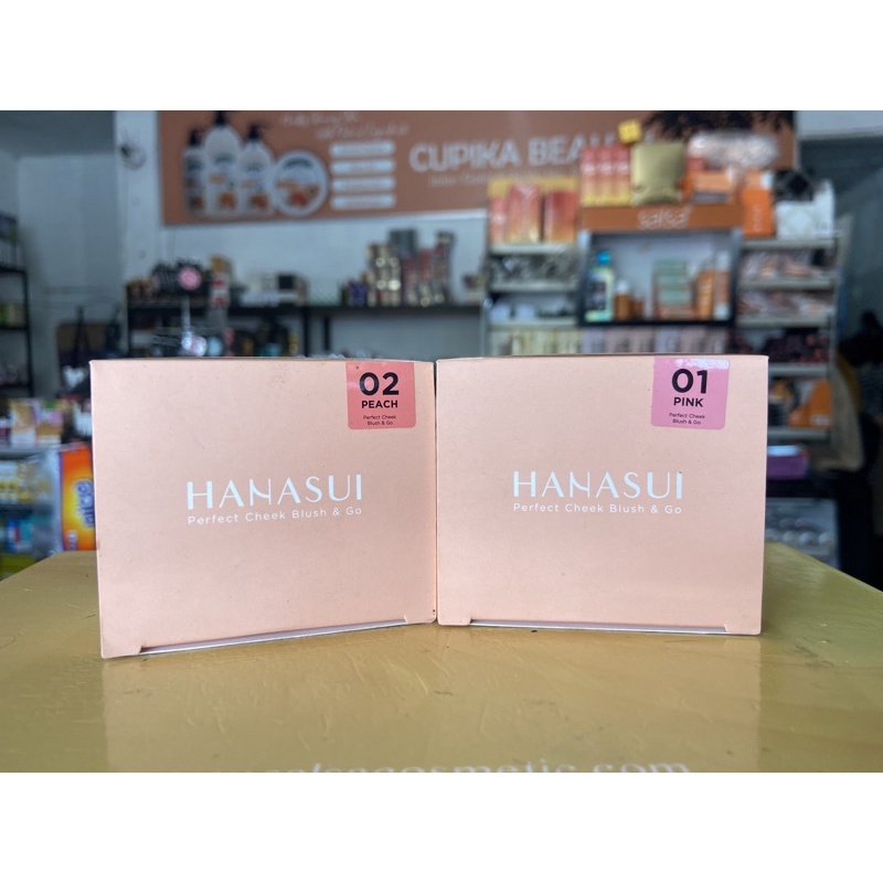 [ Pu,ox ] Hanasui Perfect Cheek Blush On &amp; Go -- blush on powder hanasui