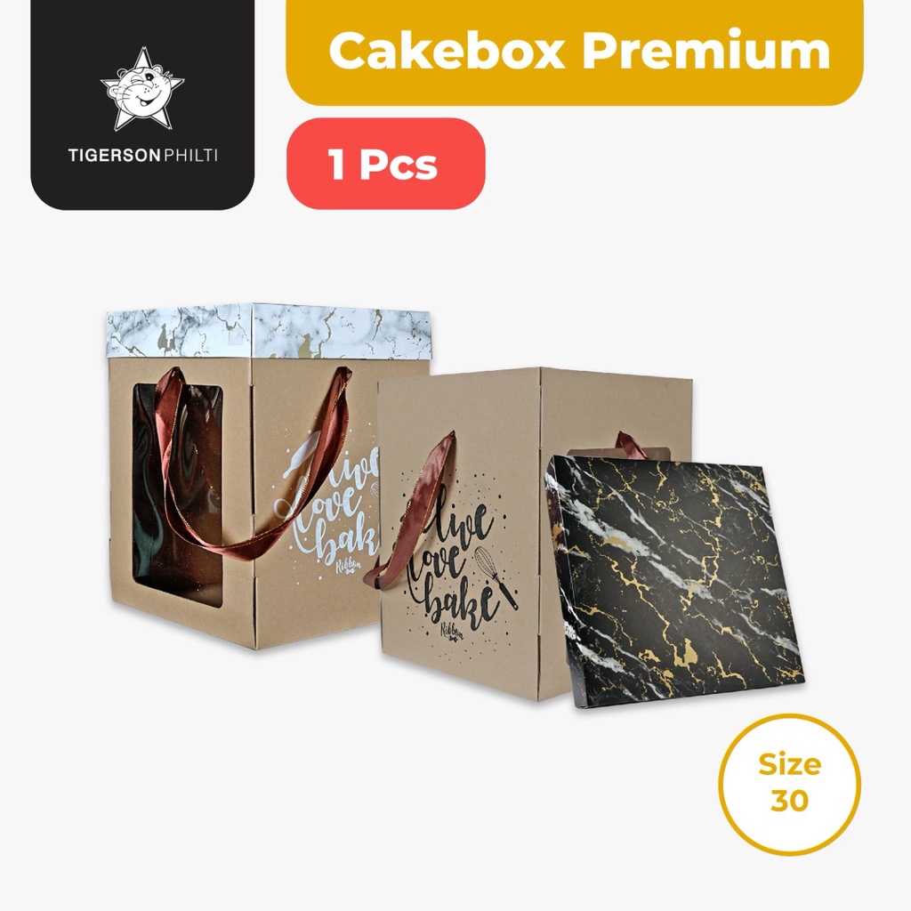 Cake Box/Packaging kue/kotak Kue/kemasan kue Ribbon Premium uk 30 cm by Tigerson Philti