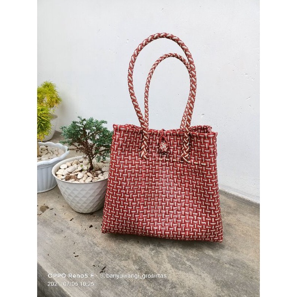 tas jali size M/tas anyaman jali /tas anyaman plastik/tas jali premium/tas jali anyaman