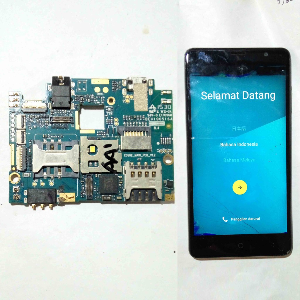 Mesin MyPhone Artis Kondisi Hidup Minus Tidak Bisa Nyala Sampai Menu Kode Mesin X5602 Main PCB V1.2