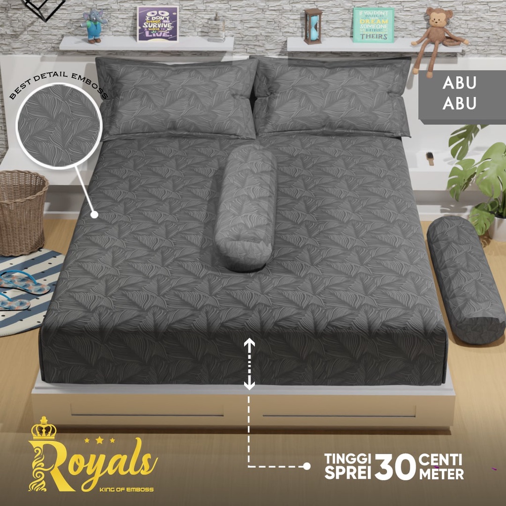 Royals Sprei Jacquard Emboss Uk 160/180 - T 30