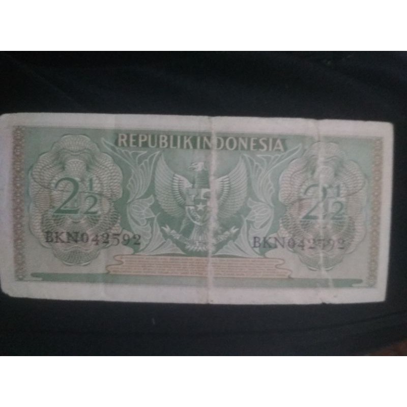 uang antik lama, 2'1/5(Dua setengah Rupiah) Tahun 1956