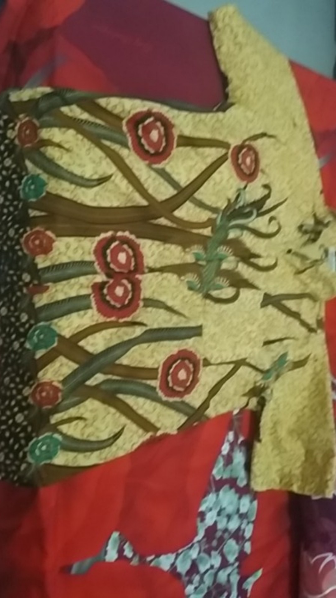 Cod - Dt Collection - Kemeja Batik Pria Lengan Pendekmotif Ilalang Sogan